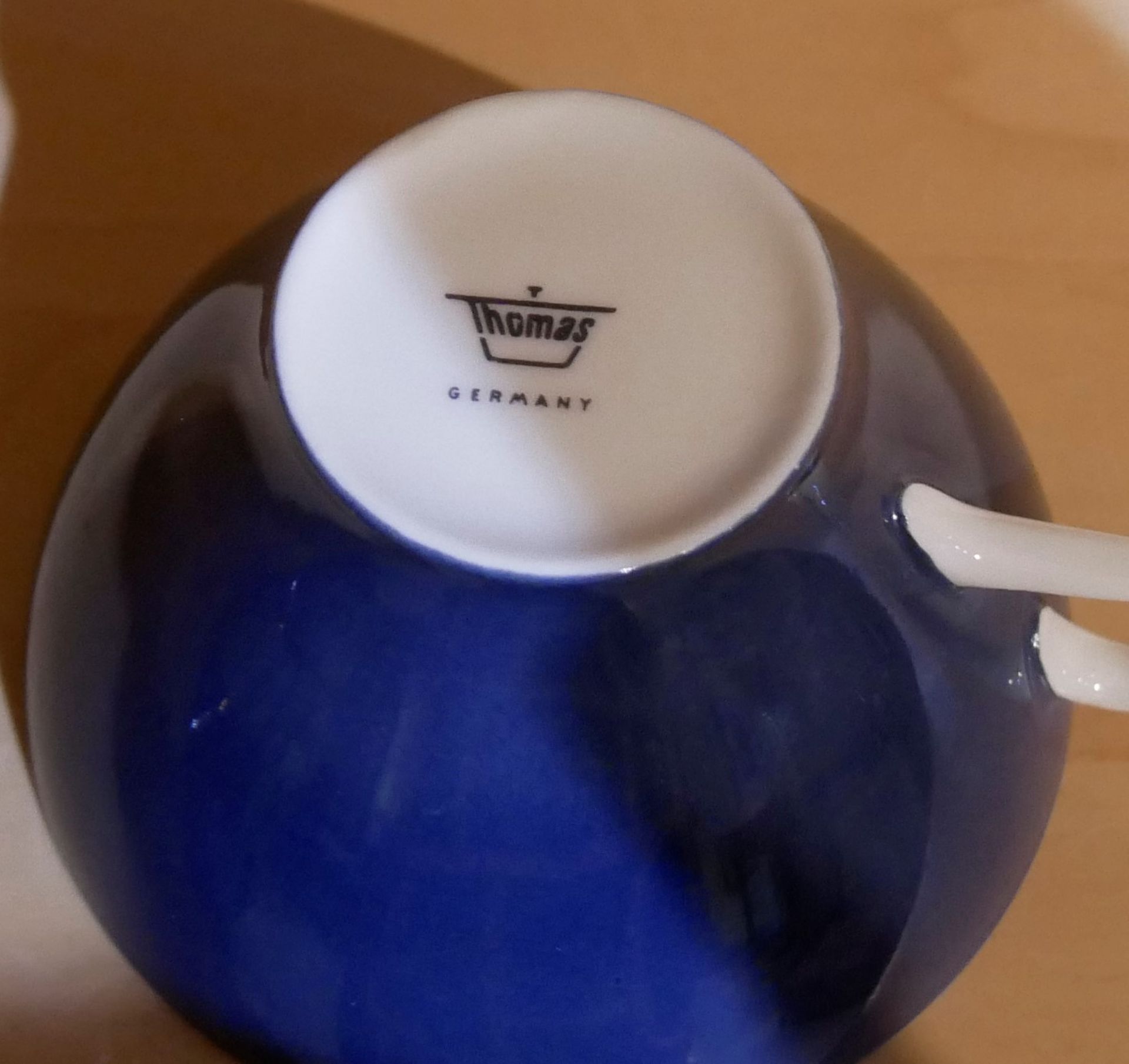 Thomas Porzellan Kaffeegedeck in blau / weiß. Bestehend aus 6 Kaffeetassen mit Unterteller sowie 6 - Bild 2 aus 2