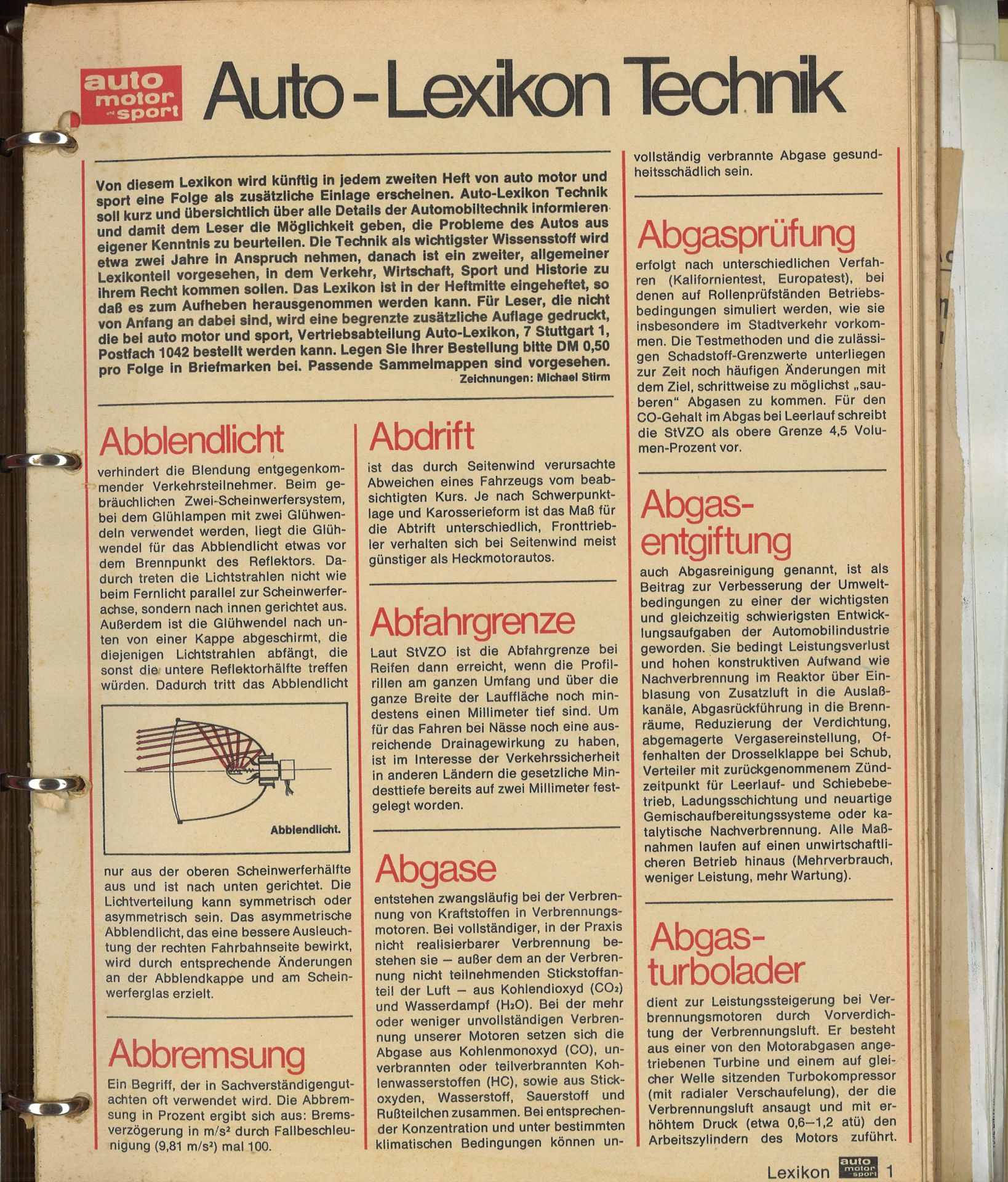 Aus Oldtimer Sammlung! Auto Motor - Sport "Auto - Lexikon Technik" Sammlung aus 150 Seiten, dabei