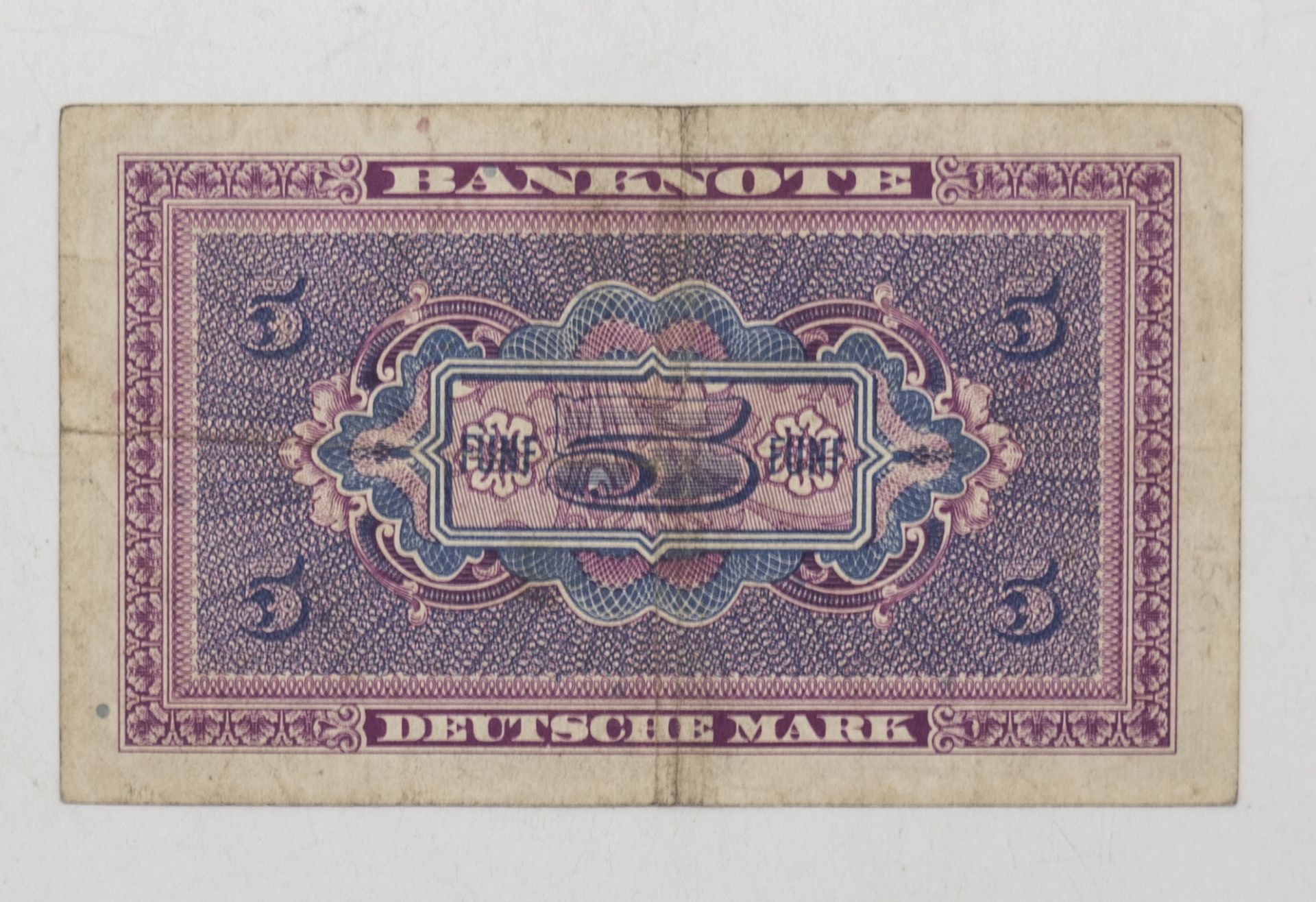 Deutschland 1948, 5 Deutsche Mark - Banknote. Erhaltung: vz. - Bild 2 aus 2