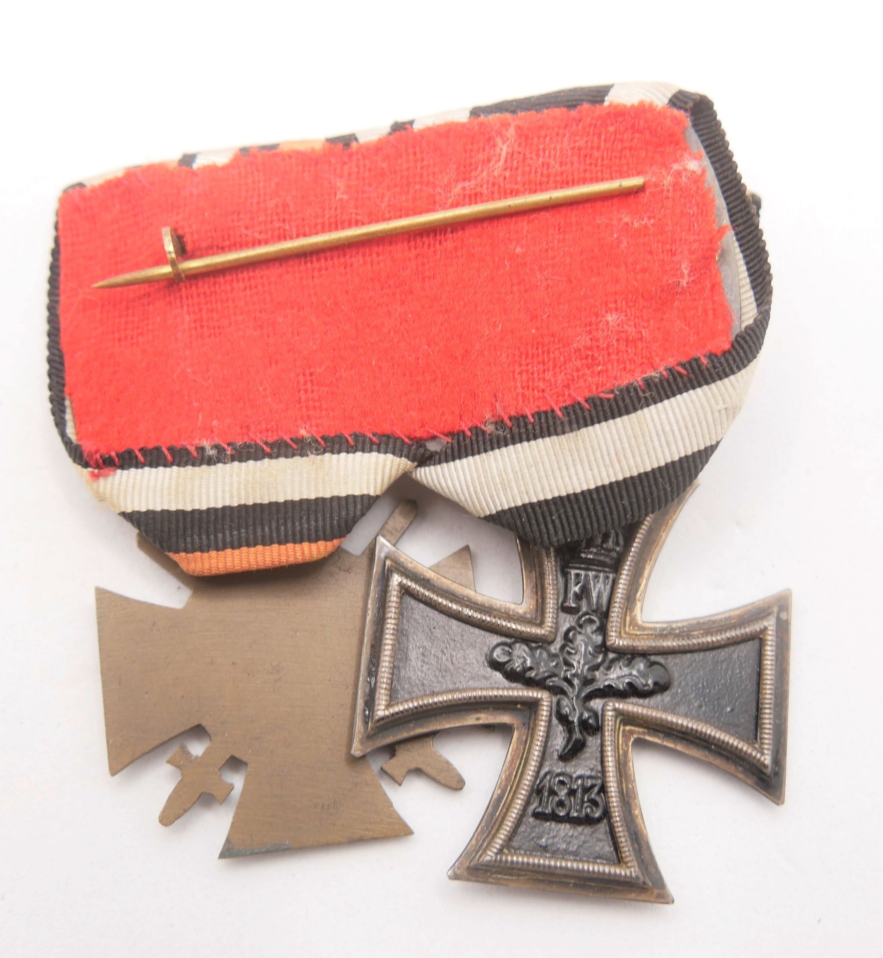 Ordensspange 1. Weltkrieg EK + Frontkämpferabzeichen dazu noch die passende Feldspange - Image 2 of 2