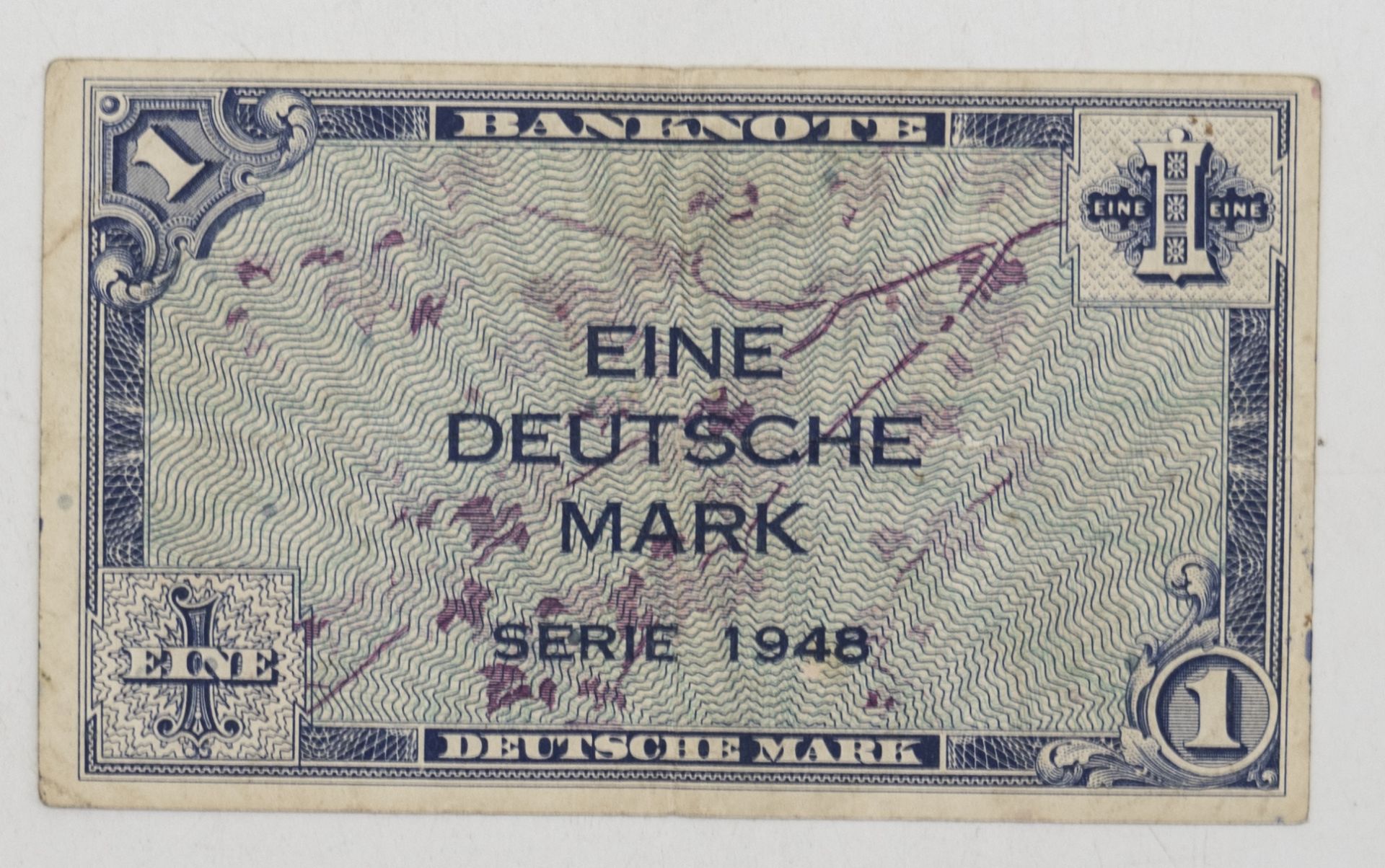 Deutschland 1948, 1 Deutsche Mark - Banknote. Erhaltung: ss.