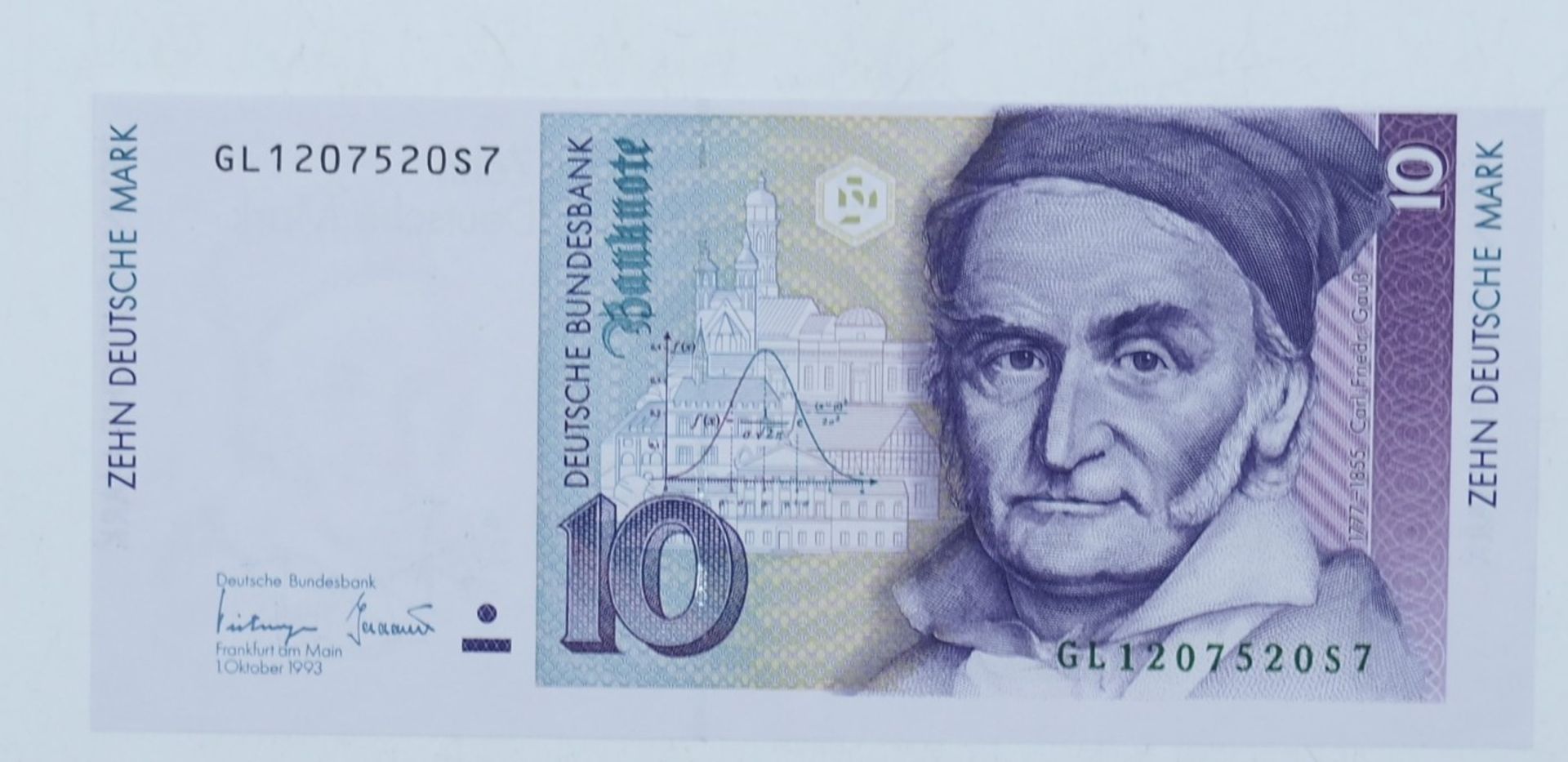 BRD 1993, 10 Deutsche Mark - Banknote, Erhaltung: Kassenfrisch.