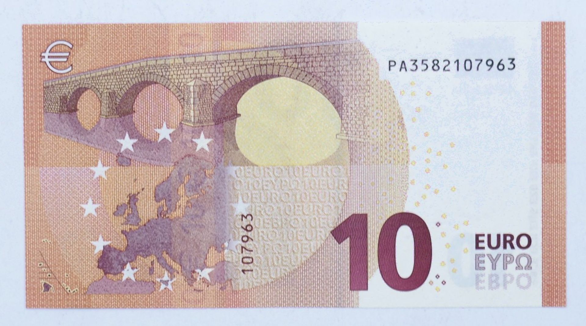 BRD 2014, 10 Euro Banknote, Signatur: Draghi. Erhaltung: Kassenfrisch. - Bild 2 aus 2