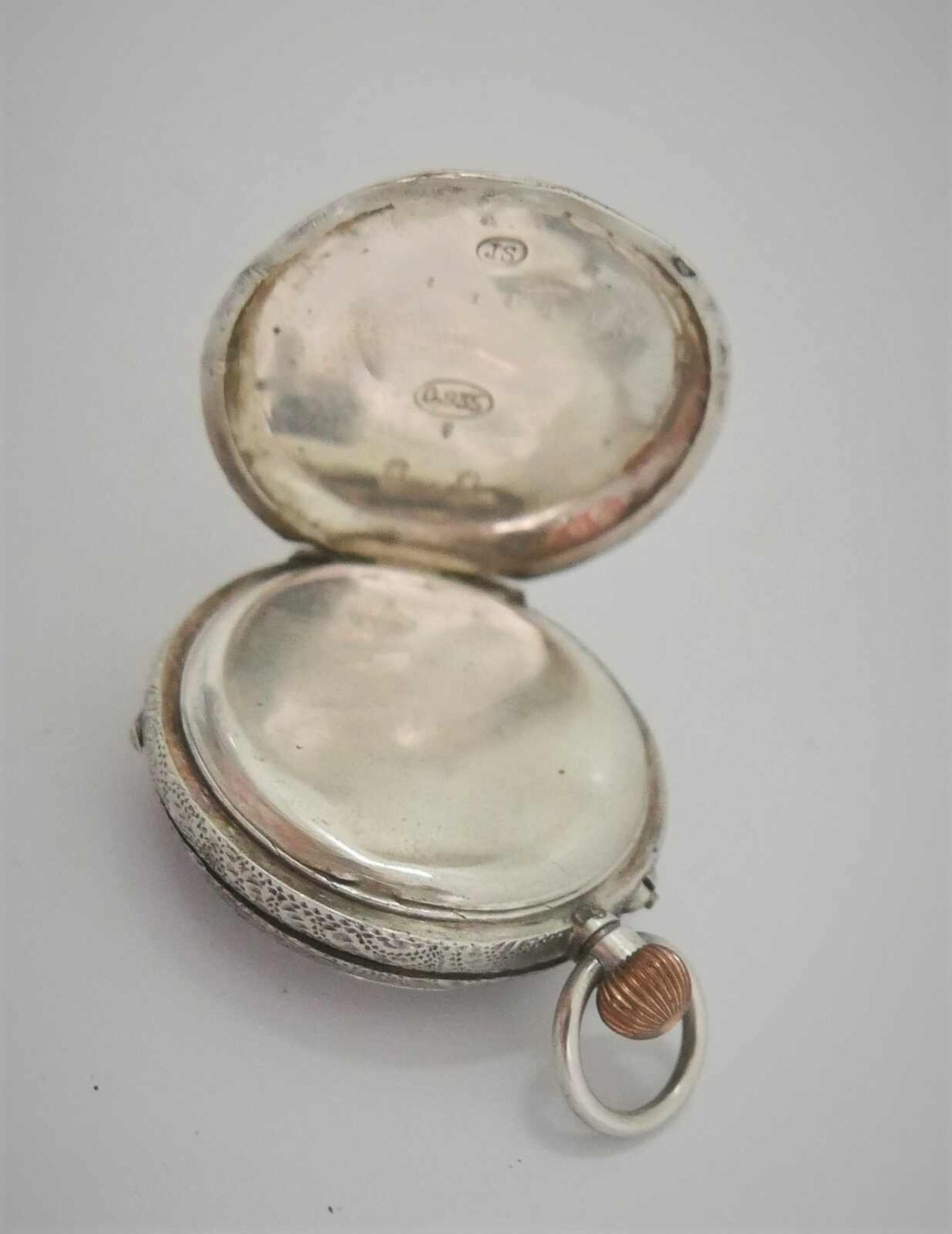 Damen Taschenuhr 935er Silber. Funktion nicht geprüft - Bild 3 aus 3