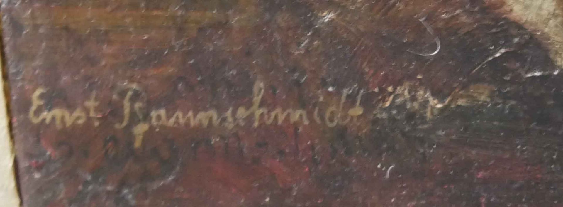 Ernst Raunschmidt, Ölgemälde auf Leinwand "Die Verkündung", sakrales Gemälde um 1800. Links unten - Bild 2 aus 2