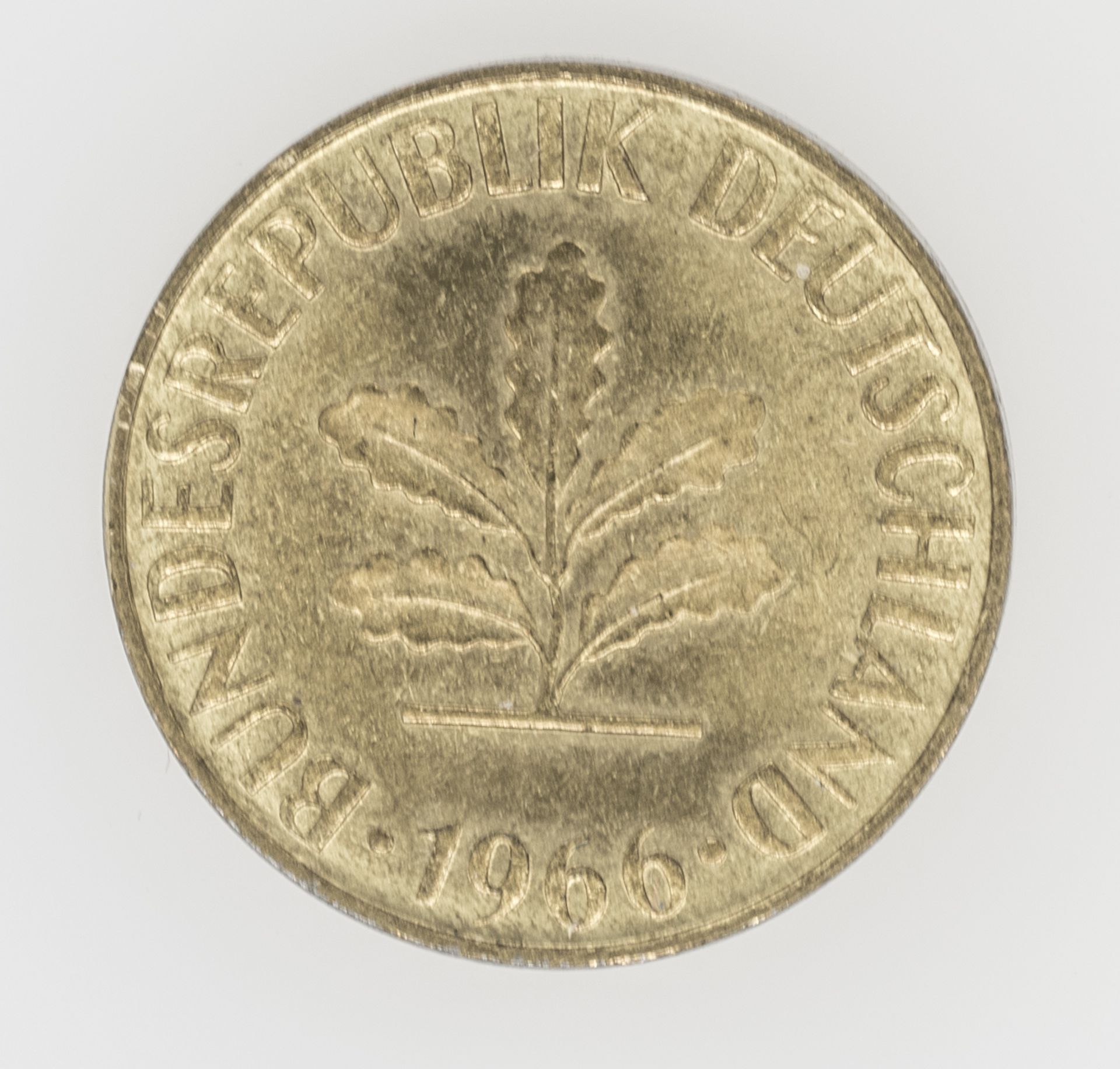 BRD 1966 G, 5 Pfennig - Münze, Fehlprägung: Mit Querstrich im "G". - Bild 2 aus 2