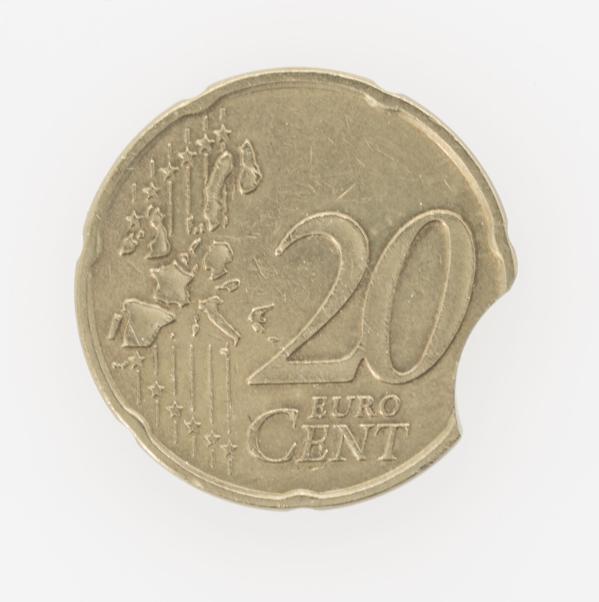 Niederlande 2003, 20 Cent - Münze Fehlprägung: Zainende.