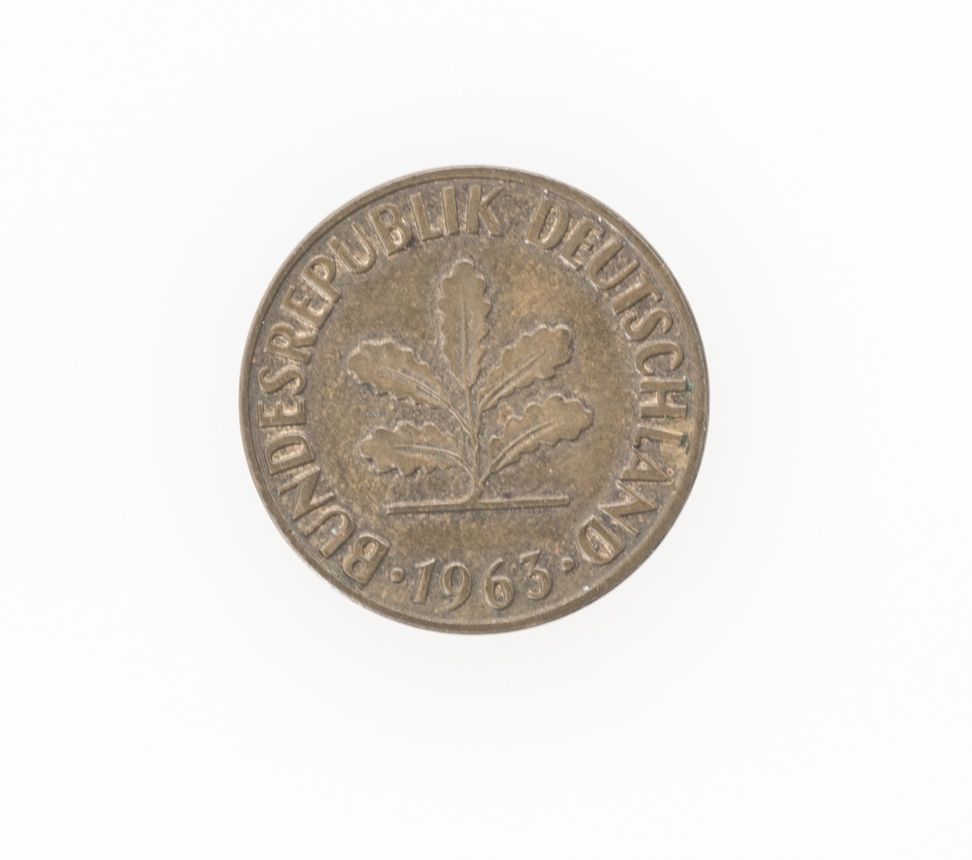 Deutschland 1963, 2 Pfennig - Münze Fehlprägung auf Nominalseite. Nicht magnetisch. - Image 2 of 2