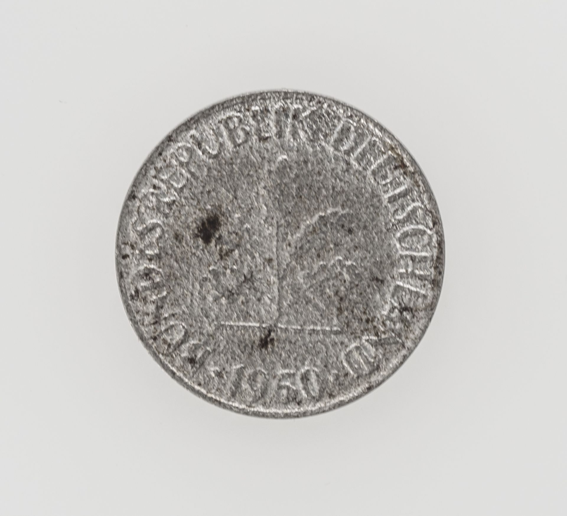 BRD 1950 D, 1 Pfennig - Münze, Fehlprägung: fehlende Plattierung. - Image 2 of 2