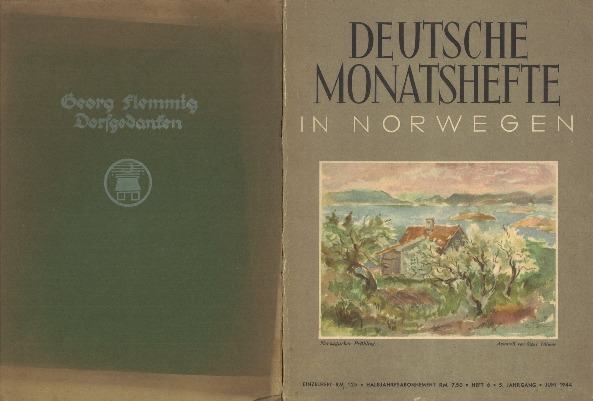 Lot Bücher, insgesamt 4 Stück. Dabei Heimat - Jahrbuch 1965, Deutsche Monatshefte in Norwegen - Bild 2 aus 2