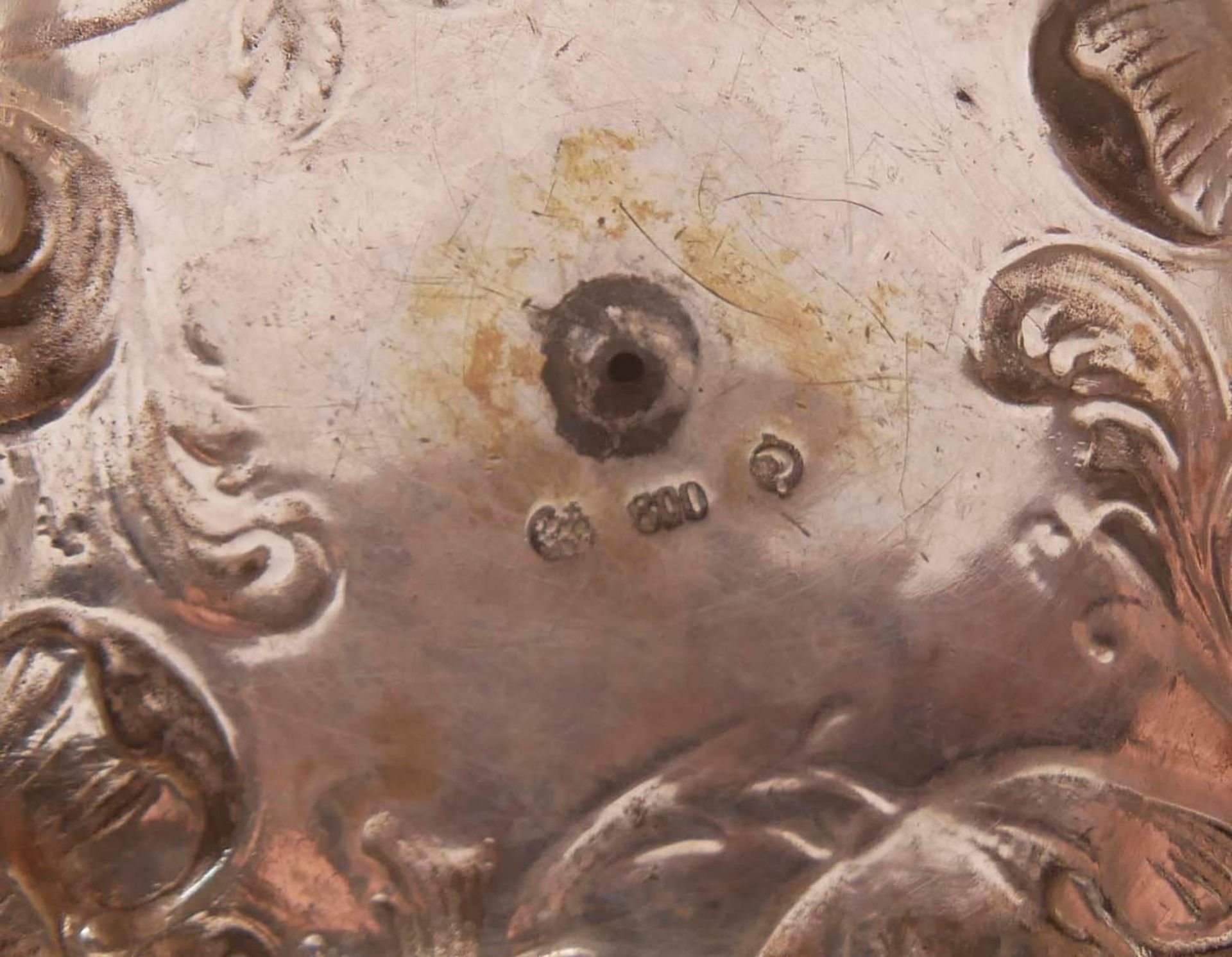 Silberleuchter Y.D. Schleißner Hanau wohl 17. Jahrhundert, mit Gebrauchsspuren. Höhe ca. 12 cm - Image 3 of 3