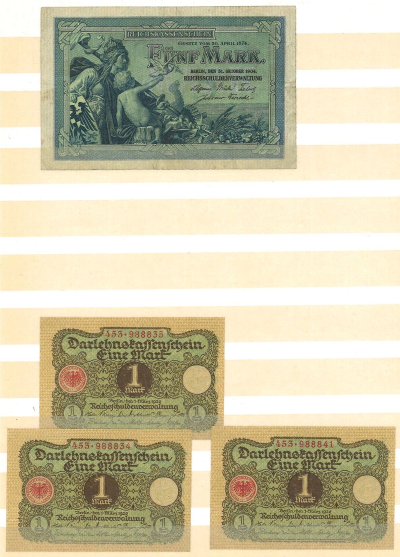 Einsteckbuch mit über 110 Banknoten und Notgeldscheinen Deutsches Reich - Bild 3 aus 3