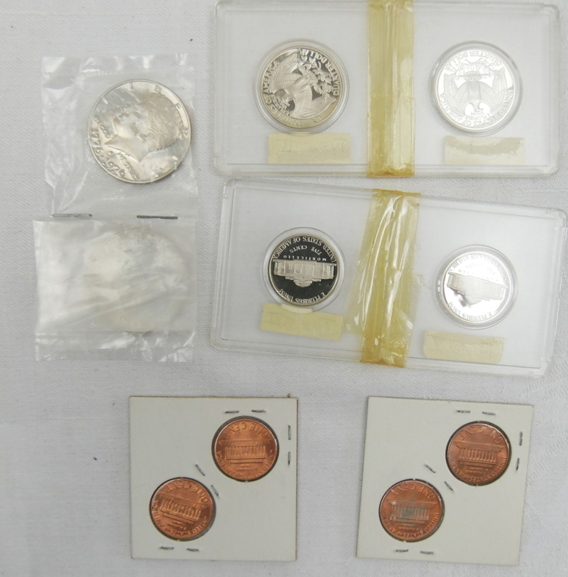 Lot Münzen USA, dabei auch unzirkulierte Stücke, Fundgrube, bitte besichtigen! - Bild 2 aus 2