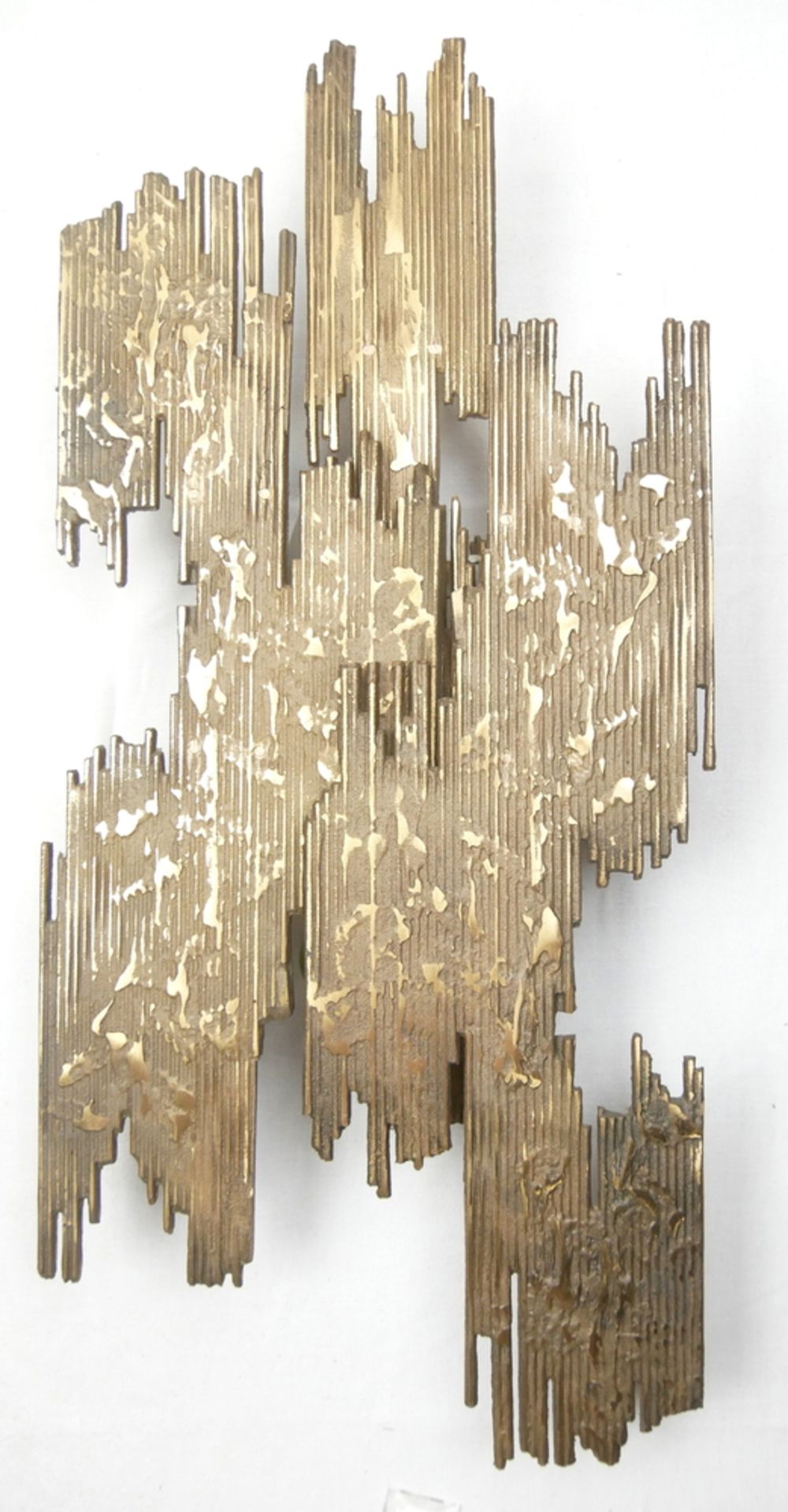 Brutalismus, Bronze Wandlampe Henri Fernandez, 3-teilig, Maße ca 30 x 60 cm. Nur Abholung bzw.