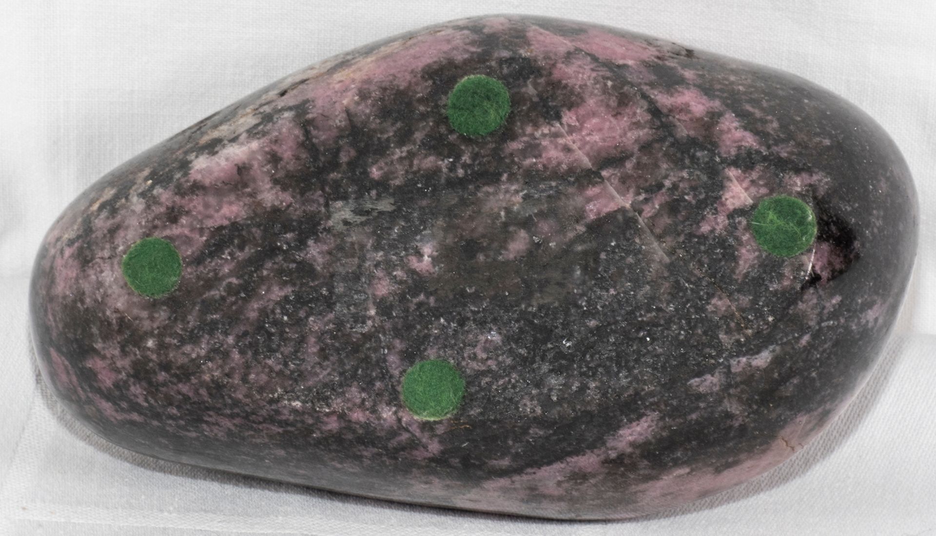 Rhodonit - Schale, Maße: ca. 14 cm x ca. 7,5 cm. - Image 2 of 2
