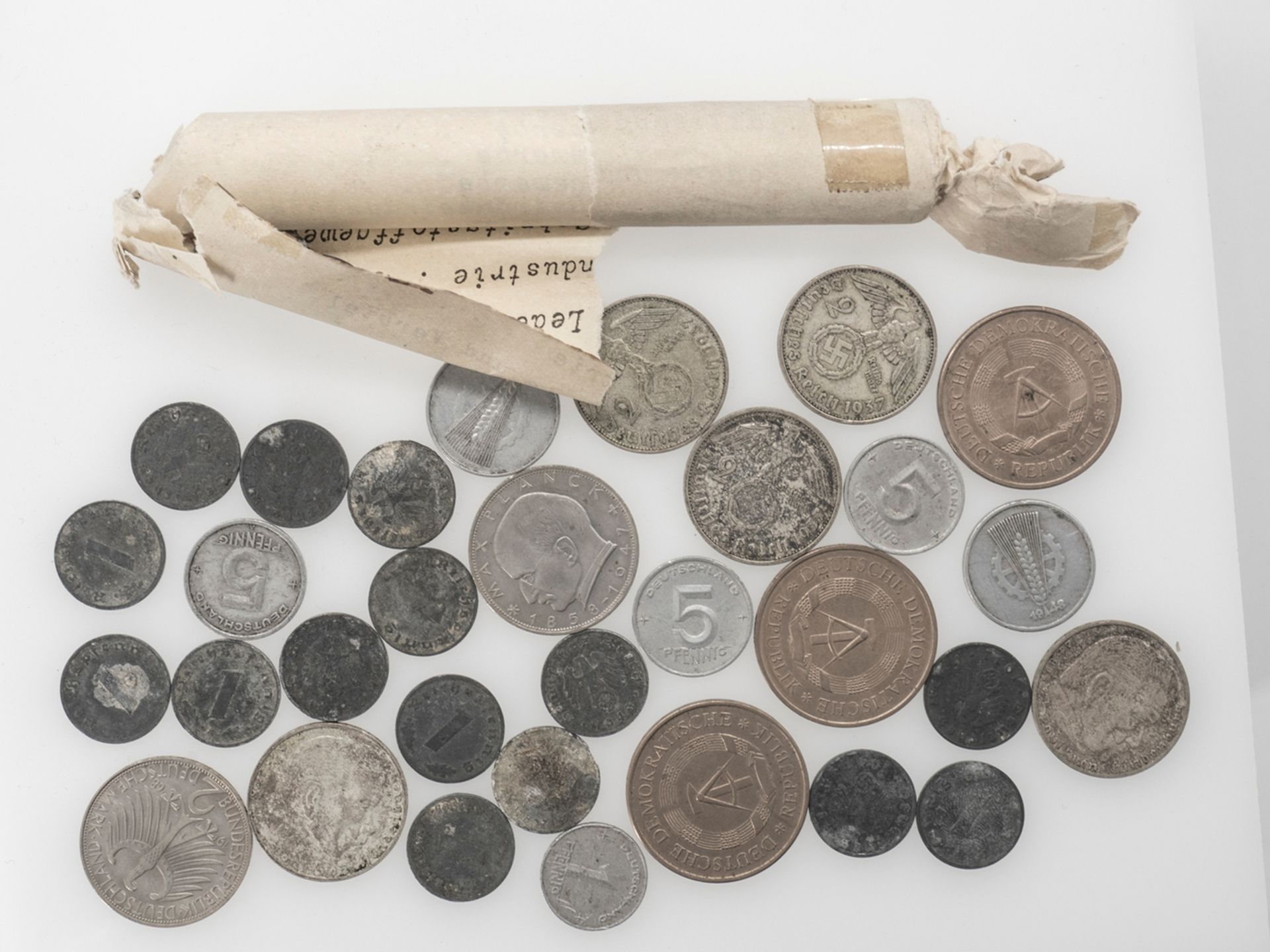 Lot Münzen aus Deutschland, drittes Reich, BRD und DDR.