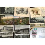 Lot Ansichtskarten Kasernen in Landshut. Dazu ein Beleg und ein Fot "Gruss vom K.B. 2. Schweren