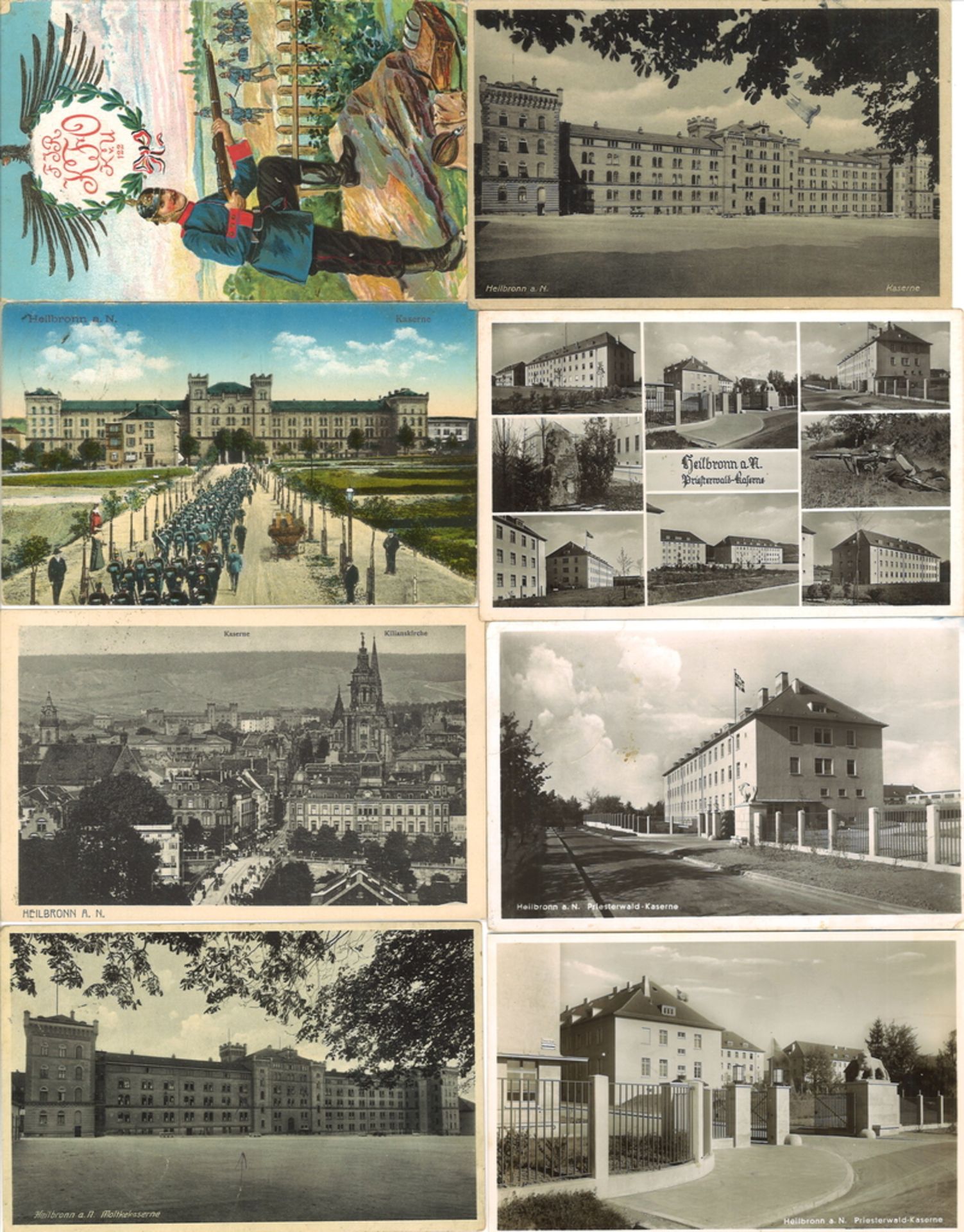 Heilbronn a. Neckar, Lot Ansichtskarten von Kasernen. Kaiserzeit und 3. Reich. Überwiegend - Image 2 of 4