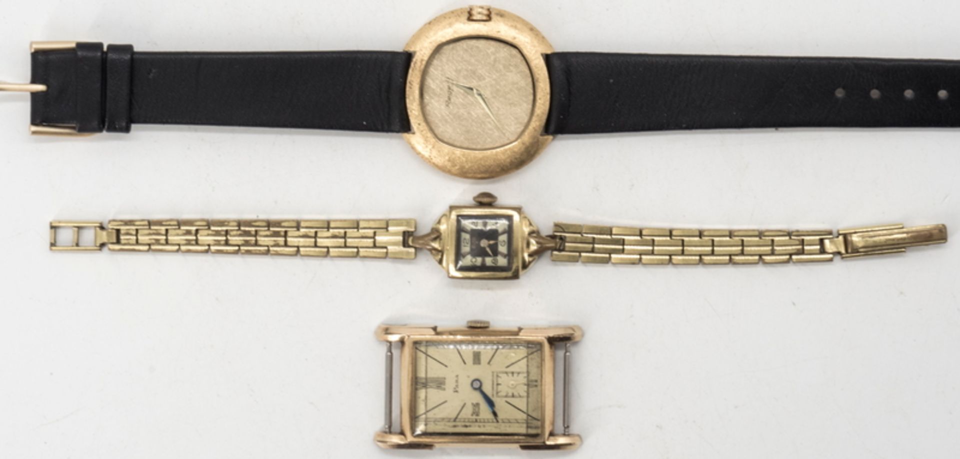 Drei Damen - Armbanduhren, Marken: Para, Regent (ungetragen, noch mit Preisetikett) und Alma, alle