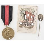 Medaille zur Erinnerung an den 1. Oktober 1938: Ein Volk ein Reich ein Führer. Am Band. Dazu DRL