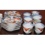 A COLLECTION OF JAPANESE IMARI PORCELAIN TO INCLUDE 10 LOZENGE-SHAPED DISHES, TOGETHER WITH 10