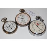 THREE VINTAGE STOP WATCHES