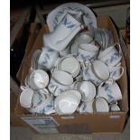 BOX - ROYAL STANDARD PART COFFEE SET, ROYAL DOULTON FIELD FLOWER PATTERN CERAMICS