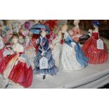 A GROUP OF SIX ROYAL DOULTON FIGURES COMPRISING 'SPRING MORNING' , ALEXANDRA' HN4928, 'SOUTHERN