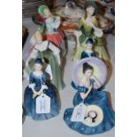 A GROUP OF SIX ROYAL DOULTON FIGURES TO INCLUDE 'PENSIVE MOMENTS HN2704', TWO 'CHERRY HN2341', '
