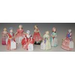 A COLLECTION OF EIGHT ROYAL DOULTON FIGURES TO INCLUDE 'DIANA' HN1986, 'THE LITTLE BRIDESMAID'