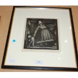 •AR AGNES ANNABEL KIDSTON (1896 - 1981), PEASANT WOMAN, BLACK AND WHITE PRINT, SIGNED IN PENCIL