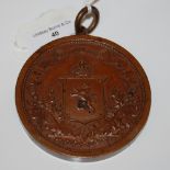 CURLING INTEREST - A BRONZE ROYAL CALEDONIAN CURLING CLUB JUBILEE MEDAL, 1838-1888, EDWARD & SONS