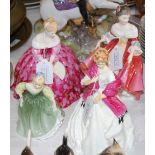 THREE ROYAL DOULTON FIGURES TO INCLUDE 'SOUTHERN BELLE HN2229', 'VICTORIA HN2471' AND 'FAIR MAIDEN