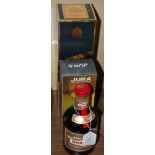 THREE BOTTLES OF ASSORTED WHISKY TO INCLUDE BOXED BOTTLE OF JOHNNIE WALKER BLENDED WHISKY, BOXED