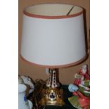 A ROYAL CROWN DERBY OLD IMARI TABLE LAMP AND SHADE