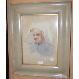 EARLY 20TH CENTURY SCOTTISH SCHOOL, BUST-LENGTH PORTRAIT OF A NUN, WATERCOLOUR SIGNED WITH