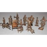A COLLECTION OF EIGHT ASSORTED SILVER FIGURES FROM CHARLES DICKENS, TOGETHER WITH FIVE OTHER
