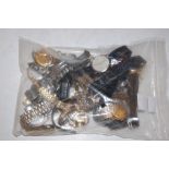 A BAG OF ASSORTED WRISTWATCHES, POCKETWATCHES ETC