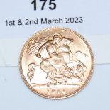 A GEORGE V GOLD HALF SOVEREIGN, DATED 1914