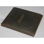 AN EARLY 20TH CENTURY LEATHER BOUND AUTOGRAPH BOOK