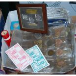 A LARGE COLLECTION OF ASSORTED COINS TO INCLUDE PROOF SETS ETC