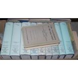 A BOX OF BOOKS CONTAINING NINE VOLUMES OF 'THE BIRDS OF THE WESTERN PALEARCTIC' BY CRAMP &