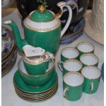 A JACKSON & GOSLING 'YE OLDE ENGLISH' PATTERN PART COFFEE SET, PATTERN NO. 6340