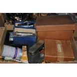 A BOX CONTAINING ASSORTED VINTAGE MEDICAL EQUIPMENT