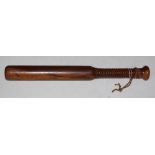 A VINTAGE TRUNCHEON, PROBABLY MADE FROM LABURNUM WOOD