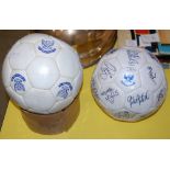 TWO ST JOHNSTONE FOOTBALL CLUB SIGNED FOOTBALLS