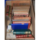 BOX OF ASSORTED BOOKS TO INCLUDE LONGFELLOWS POEMS, HAYTER ON PERSPECTIVE ETC