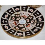 TWO ROYAL CROWN DERBY OLD IMARI PATTERN PLATES, TOGETHER WITH A ROYAL CROWN DERBY TRADITIONAL