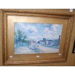 CHARLES BRYDON, 'LINLITHGOW', WATERCOLOUR SIGNED LOWER LEFT, 36.5CM X 56CM, TOGETHER WITH ANOTHER BY
