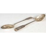 A pair of George III silver strawberry spoons, Edinburgh, 1811, makers mark of WC C, 4.4 troy ozs